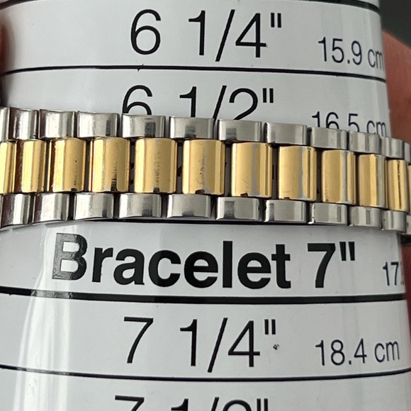 Seiko SQ Vintage Ladies Watch Two-Tone Weave Bracelet Gold Tone Dial Date Window - Picture 13 of 13